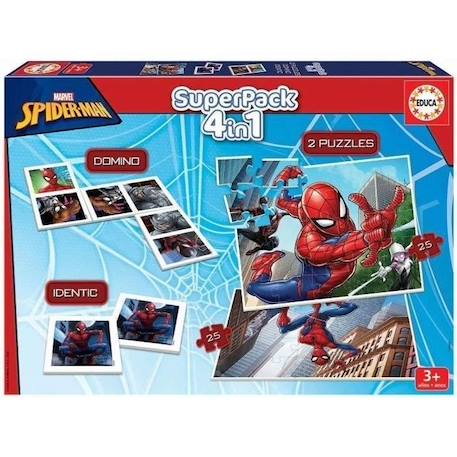 EDUCA - Superpack Spider-man NEW ROUGE 1 - vertbaudet enfant 