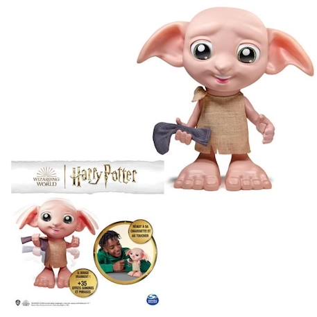 Harry Potter - Figurine DOBBY interactive - 20 cm - Wizarding World BLANC 1 - vertbaudet enfant 