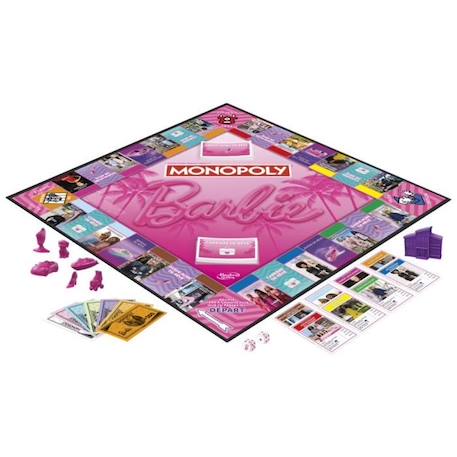 Monopoly : édition Barbie, jeu de plateau pour 2 à 6 joueurs, jeux pour la famille, à partir de 8 ans ROSE 2 - vertbaudet enfant 