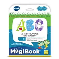 Jouet-Jeux éducatifs-Jeux scientifiques et multimédia-VTECH - Livre Interactif Magibook - ABC, À La Découverte De L'Alphabet