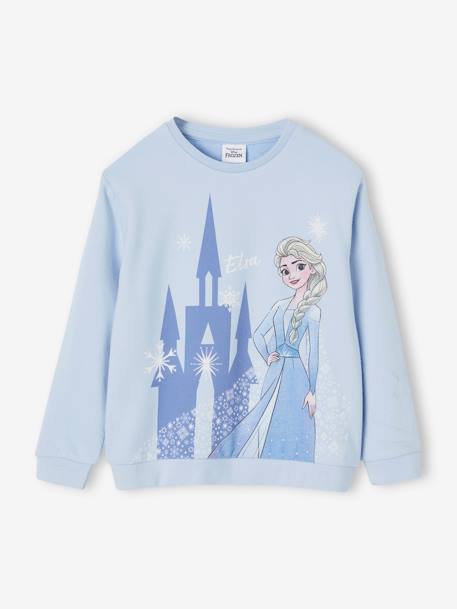 Sweat-shirt fille Disney® Reine des Neiges bleu ciel 1 - vertbaudet enfant 