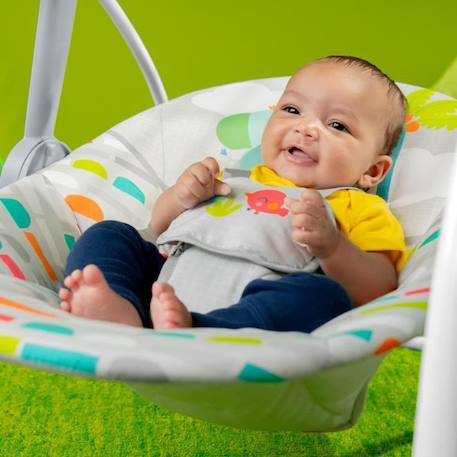 BRIGHT STARTS Playful Paradise balancelle portable pour bébé, compacte et automatique avec musique, dès la naissance GRIS 4 - vertbaudet enfant 