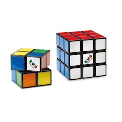 Jouet-Jeux de société-Jeux classiques et de réflexion-Coffret Rubik's Cube Duo 3x3 + 2x2 - RUBIK'S - Jeu casse-tête pour enfants et adultes
