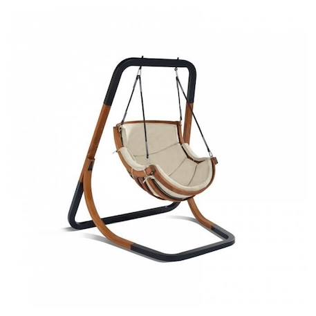 Chaise suspendue Capri en bois AXI - Balançoire simple beige pour jardin BEIGE 1 - vertbaudet enfant 