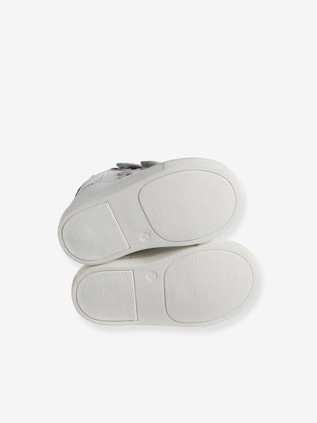 Baskets blanches scratchées cuir bébé blanc 5 - vertbaudet enfant 