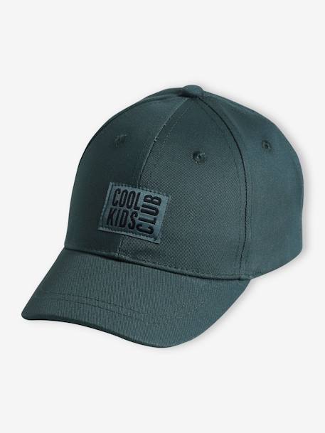 Casquette unie garçon brodée devant lichen+marine 1 - vertbaudet enfant 