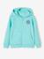 Sweat garçon zippé à capuche motif poitrine blanc chiné+ocre+rouge+turquoise 11 - vertbaudet enfant 
