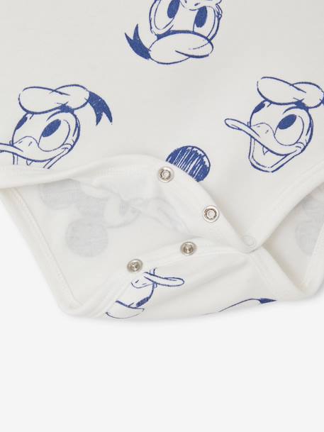 Lot de 2 bodies bébé sans manches Disney® Mickey et Donald Bleu ciel + blanc 6 - vertbaudet enfant 