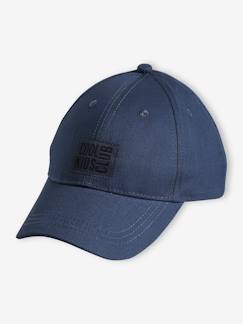 -Casquette unie garçon brodée devant