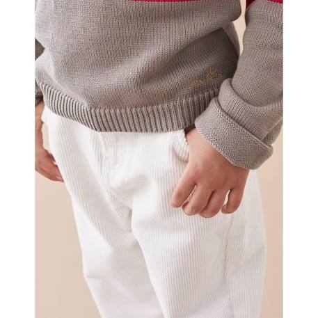 Pantalon en velours côtelé BLANC 3 - vertbaudet enfant 