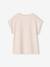 Tee-shirt panthères message flocage velours fille rose pâle 2 - vertbaudet enfant 