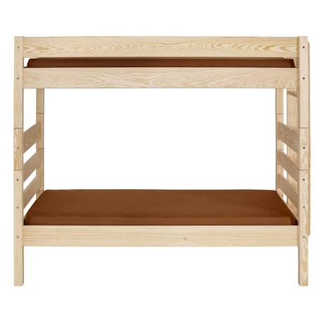 Lit superposé - AKITEN RETAIL - Aniba - Bois massif - 90x190 cm - Blanc BLANC 2 - vertbaudet enfant 