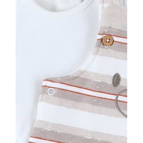 Set salopette rayée + t-shirt manches longues BEIGE 4 - vertbaudet enfant 