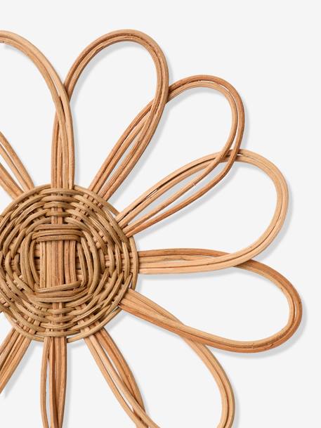 Lot de 5 fleurs murales en rotin beige 6 - vertbaudet enfant 