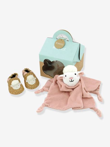 Coffret de naissance chaussons + doudou ROBEEZ© camel 1 - vertbaudet enfant 