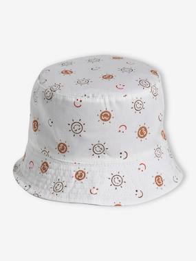 Bob Réversible Fille Fleuri - Rose Bonbon - Face Imprimée Fleurs Et Face Unie - Taille 8/10 Ans