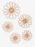 Lot de 5 fleurs murales en rotin beige 5 - vertbaudet enfant 