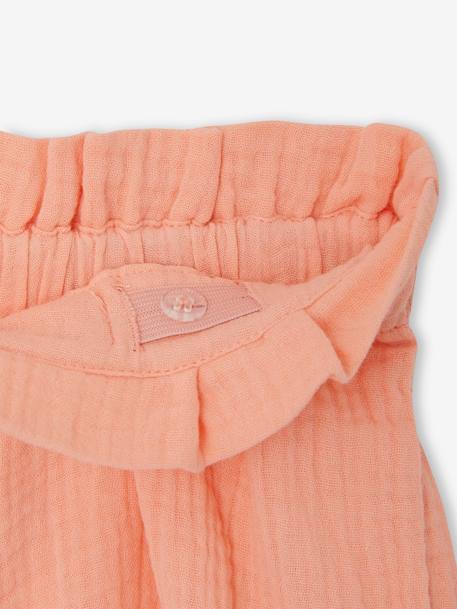 Ensemble de cérémonie fille blouse volantée et short en gaze rose imprimé 6 - vertbaudet enfant 