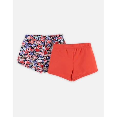 Set de 2 shorts en coton BIO ROUGE 2 - vertbaudet enfant 