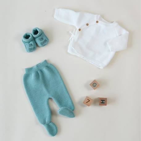 Pantalon maille tricot BLANC+BLEU+GRIS+ROSE 6 - vertbaudet enfant 