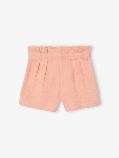 Ensemble de cérémonie fille blouse volantée et short en gaze rose imprimé 3 - vertbaudet enfant 