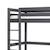 Lit mezzanine en bois massif certifié FSC® pin - Couchage 90x190 cm Anthracite GRIS 2 - vertbaudet enfant 