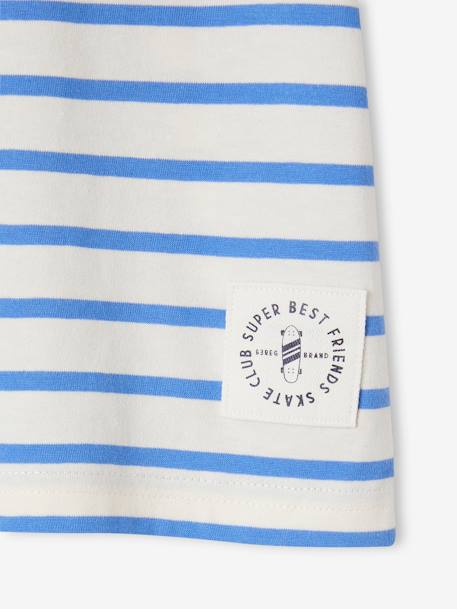 T-shirt garçon rayé manches courtes bleu azur+dark bleu indigo rayé+rayé jaune+rayé rouge+sauge rayé 3 - vertbaudet enfant 
