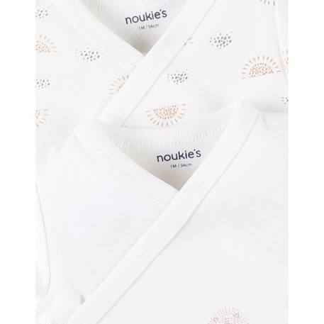 Set de 2 bodies croisés manches longues imprimés BLANC 3 - vertbaudet enfant 