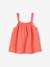 Blouse à bretelles en gaze de coton fille corail fluo 2 - vertbaudet enfant 