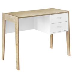 Chambre et rangement-Bureau enfant Samy  Blanc et bois