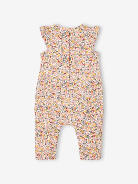 Ensemble bébé fille combinaison + bandeau imprimés rose imprimé+rose pâle+rose poudré+vert céladon imprimé 6 - vertbaudet enfant 