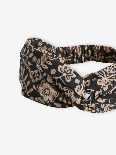 Headband fille fleuri effet croisé taupe 2 - vertbaudet enfant 