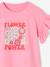 Tee-shirt 'Flower Power' fille manches à volants rose bonbon 3 - vertbaudet enfant 