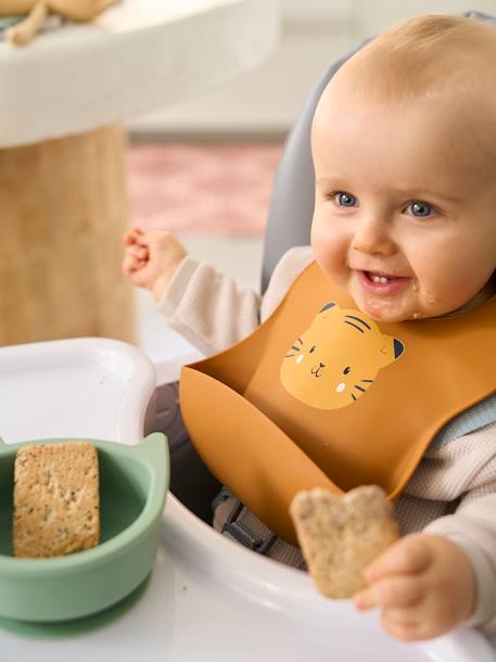 Lot 2 bavoirs en silicone marron 3 - vertbaudet enfant 