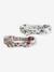 Lot de 2 headbands bébé fille fleuris effet noué écru 1 - vertbaudet enfant 