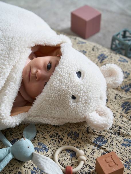Nid d'ange transformable en tapis à langer peluche beige+écru+gris souris+Hygge+kaki+Lovely Leo 15 - vertbaudet enfant 