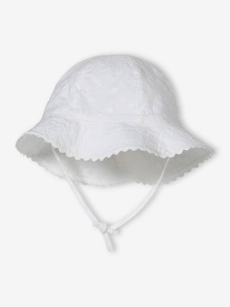 Chapeau en broderie anglaise bébé fille écru 1 - vertbaudet enfant 