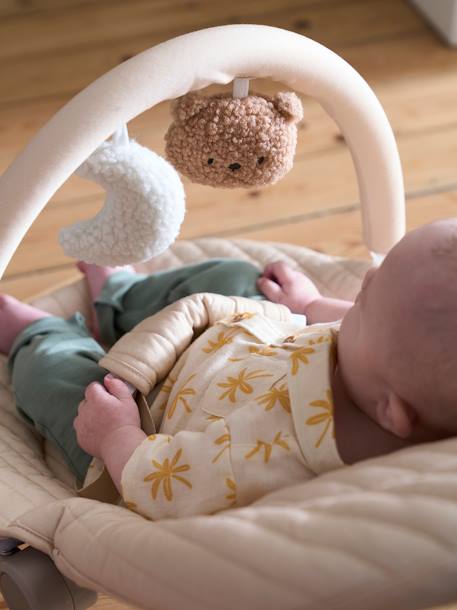 Transat avec arche Babydream écru+gris/blanc+tilleul 4 - vertbaudet enfant 