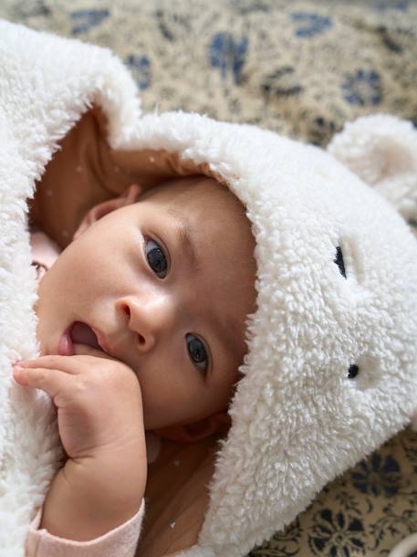 Nid d'ange transformable en tapis à langer peluche beige+écru+gris souris+Hygge+kaki+Lovely Leo 16 - vertbaudet enfant 
