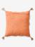 Coussin carré fleurs à pompons mandarine 7 - vertbaudet enfant 