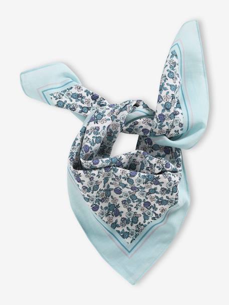 Foulard imprimé fleurs fille vert 2 - vertbaudet enfant 