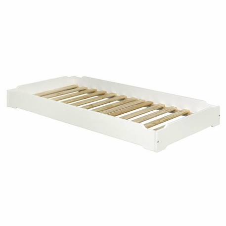 Pack lit empilable avec matelas Jelly   Blanc 90x190 cm BLANC 2 - vertbaudet enfant 