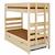 Pack lit superposé haut avec sommier gigogne et matelas Aniba   Bois naturel 90x190 cm MARRON 1 - vertbaudet enfant 