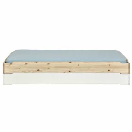 Pack lit empilable avec matelas Jelly   Blanc 90x190 cm BLANC 4 - vertbaudet enfant 