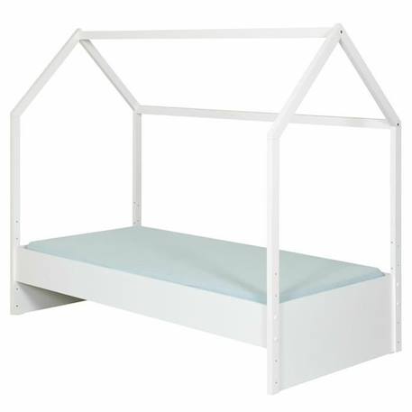 Lit cabane Pika - AKITEN RETAIL - Blanc 90x190 cm - 2 hauteurs de couchage - Matelas inclus BLANC 1 - vertbaudet enfant 