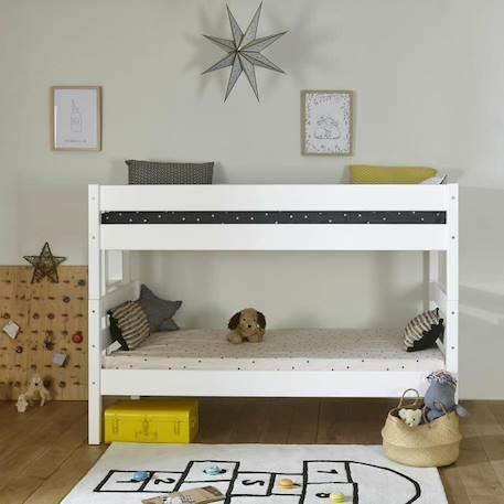 Pack lit superposé avec sommier gigogne et matelas Aniba   Blanc 90x200 cm BLANC 3 - vertbaudet enfant 