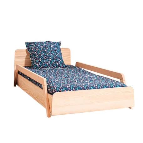 Pack lit avec matelas Pixia - AKITEN RETAIL - 1 place - Bois massif - Matelas inclus MARRON 1 - vertbaudet enfant 