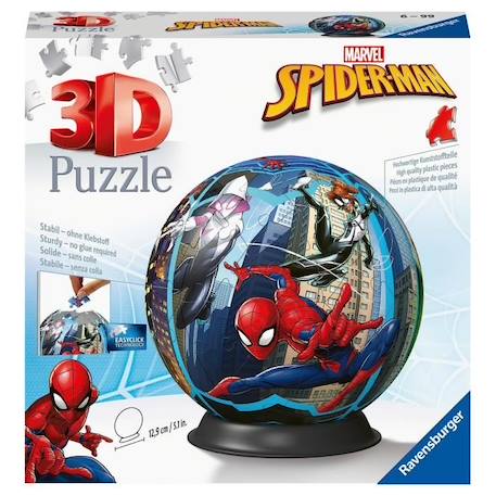 Puzzle 3D Ball 72 p - Spider-man - Ravensburger - Pour Enfant de 6 ans et plus - Rouge et bleu ROUGE 1 - vertbaudet enfant 