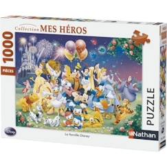 Jouet-Jeux éducatifs-Puzzle 1000 pièces - La Famille Disney - Marque NATHAN - Thème Dessins animés et BD - Mixte - A partir de 13 ans
