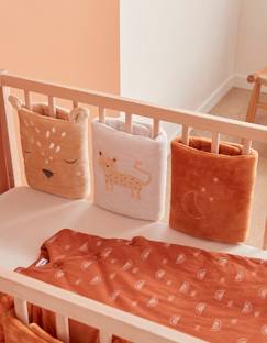 Linge de maison et décoration-Linge de lit bébé-Protèges barreaux - NOUKIE'S - Collection Babou & Kendi - Veloudoux - Beige